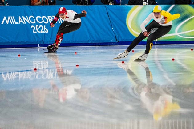 he 1000 mt women Speed skating, Eisschnelllauf at the Milano Cortina 2026 Winter Olympics, in Milan (Italy) February 9, 2026 (Photo Gian Mattia D Alberto LaPresse)  Copyright: xGianxMattiaxD Alberto LaPressex
