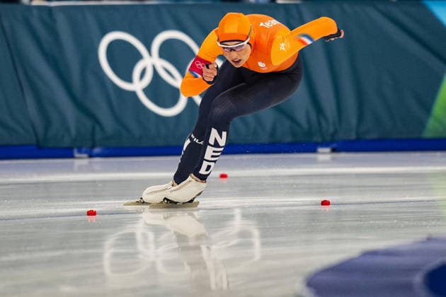 LEERDAM Jutta from Nederland during the 1000 mt women Speed skating, Eisschnelllauf at the Milano Cortina 2026 Winter Olympics, in Milan (Italy) February 9, 2026 (Photo Gian Mattia D Alberto LaPresse)  Copyright: xGianxMattiaxD Alberto LaPressex