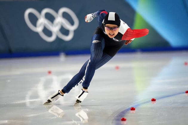 LEE Na-Hyun from Korea during the 1000 mt women Speed skating, Eisschnelllauf at the Milano Cortina 2026 Winter Olympics, in Milan (Italy) February 9, 2026 (Photo Gian Mattia D Alberto LaPresse)  Copyright: xGianxMattiaxD Alberto LaPressex