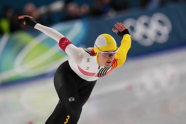 van ELST Isabelle from Belgium during the 1000 mt women Speed skating, Eisschnelllauf at the Milano Cortina 2026 Winter Olympics, in Milan (Italy) February 9, 2026 (Photo Gian Mattia D Alberto LaPresse)  Copyright: xGianxMattiaxD Alberto LaPressex