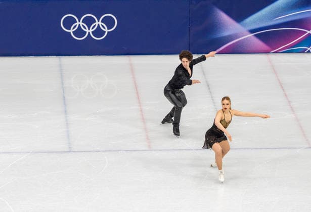 February 9, 2026, Milan, Lombardy, USA: SOFIA VAL and ASAF KAZIMOV of Spain perform during the Team Event - Ice Dance - Rhythm Dance competition at the Milano Ice Skating Arena for the Milano Cortina 2026 Winter Olympics in Milan, Italy. Olympics 2026: Milano Cortina: Team Event Ice Dance Rhythm Dance  - ZUMAa161 20260209_aaa_a161_119 Copyright: xWalterxG.xArcexSr.x