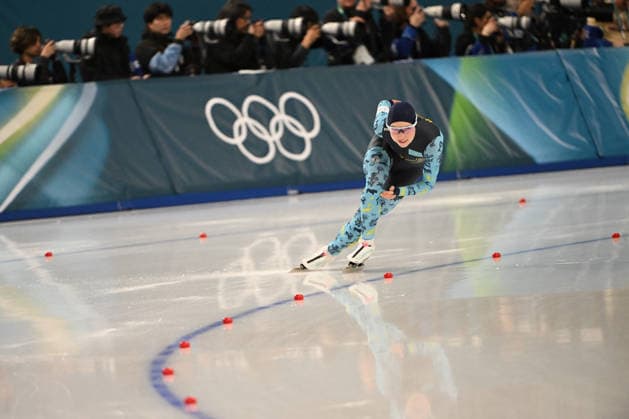 Winter Olympics - Women s 1000M Speed skating, Eisschnelllauf - Milan GOLUBEVA Elizaveta (KAZ) during Speed Skating, Olympic Winter games, Winterspiele,Spiele, Summer games Milano-Cortina 2026 in Milan, Italy on February 9, 2026. Photo by Filippo Tomasi IPA ABACAPRESS.COM Milan Italy  Copyright: xIPAxSport ABACAx