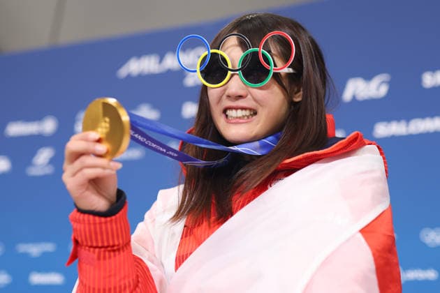 Kokomo Murase (JPN), FEBRUARY 9, 2026 - Snowboarding : Women s Big Air press conference, PK, Pressekonferenz during the Milano Cortina 2026 Olympic Winter games, Winterspiele,Spiele, Summer games at Livigno Snow Park in Livigno, Italy.  aflo_319143594