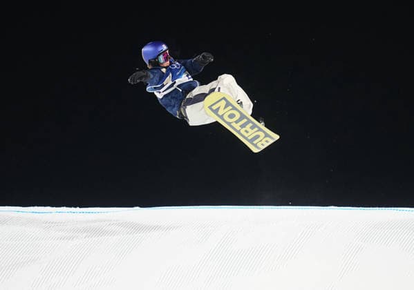 Mari Fukada (Japan) competes during the Women s Big Air Snowboard competition on Day 3 of the Milano Cortina 2026 Winter Olympic Games, Olympische Spiele, Olympia, OS at Livigno Snow Park on February 9, 2026 in Livigno, Italy. Thor Wegner DeFodi Images (Photo by DeFodi Images) - *** Mari Fukada Japan competes during the Women s Big Air Snowboard competition on Day 3 of the Milano Cortina 2026 Winter Olympic games at Livigno Snow Park on February 9, 2026 in Livigno, Italy Thor Wegner DeFodi Images Photo by DeFodi Images