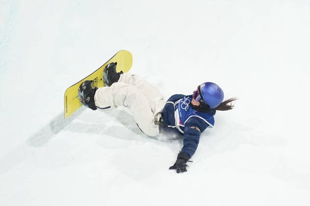 Mari Fukada (Japan) competes during the Women s Big Air Snowboard competition on Day 3 of the Milano Cortina 2026 Winter Olympic Games, Olympische Spiele, Olympia, OS at Livigno Snow Park on February 9, 2026 in Livigno, Italy. Thor Wegner DeFodi Images (Photo by DeFodi Images) - *** Mari Fukada Japan competes during the Women s Big Air Snowboard competition on Day 3 of the Milano Cortina 2026 Winter Olympic games at Livigno Snow Park on February 9, 2026 in Livigno, Italy Thor Wegner DeFodi Images Photo by DeFodi Images