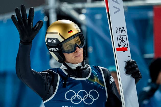 Ski jumping, Skispringen, Ski, nordisch - Milano Cortina 2026 Winter Olympics Day 3 Andreas Wellinger of Team Germany in action in the Men s Ski Jumping normal hill Individual HS107 competition during day three of the Milano Cortina 2026 Winter Olympics at Predazzo Ski Jumping Stadium in Predazzo, Italy. Predazzo Italy  Copyright: xAndrzejxIwanczukx originalFilename:iwanczuk-skijumpi260210_npt3P.jpg