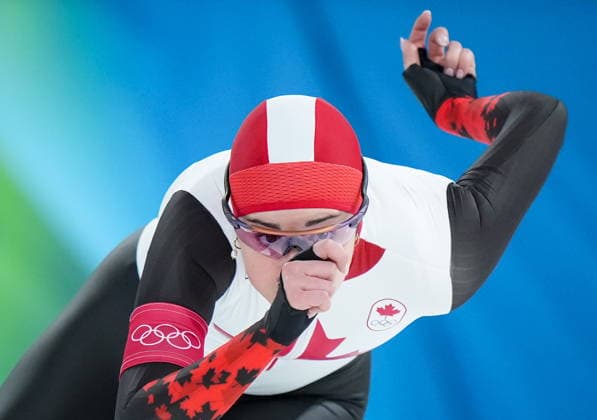 February 9, 2026, Milan, Italy: Canada s BEATRICE LAMARCHE competes in her heat of the women s 1000 metre speedskating competition at the 2026 Winter Olympics in Milan. Olympics 2026: Milano Cortina: Speed skating, Eisschnelllauf Women s 1000m  - ZUMAc35_ 20260209_zaf_c35_093 Copyright: xDarrylxDyckx