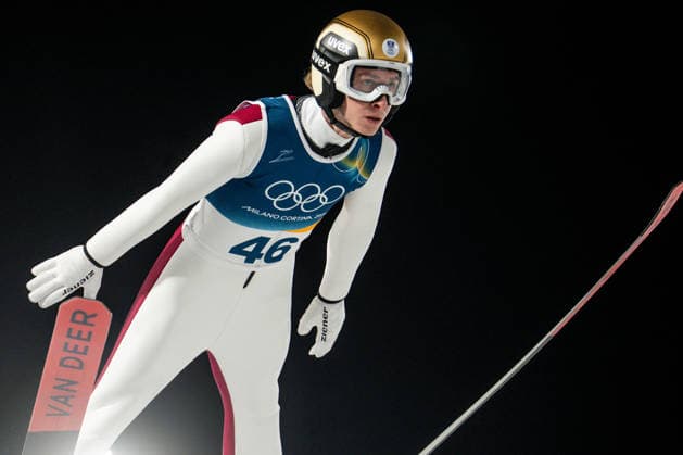 Ski jumping, Skispringen, Ski, nordisch - Milano Cortina 2026 Winter Olympics Day 3 Daniel Tschofenig during Milano Cortina 2026 Winter Olympics Men™s ski jumping normal hill compettition in Predazzo on February 9, 2026 Predazzo Italy  Copyright: xFotoxOlimpikx originalFilename:jastrzebowski-skijumpi260209_npy3s.jpg