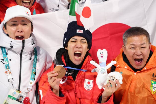 Kento Sakuyama coach, Ren Nikaido (JPN), FEBRUARY 9, 2026 - Ski jumping, Skispringen, Ski, nordisch : Men s Individual Normal Hill Medal ceremony during the Milano Cortina 2026 Olympic Winter games, Winterspiele,Spiele, Summer games at Predazzo Ski Jumping Stadium in Predazzo, Italy. Noxthirdxpartyxsales  aflo_319157305
