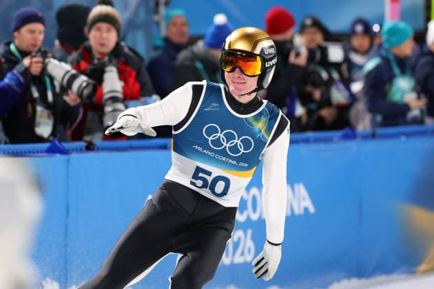 Domen Prevc (SLO), FEBRUARY 9, 2026 - Ski jumping, Skispringen, Ski, nordisch : Men s Individual Normal Hill during the Milano Cortina 2026 Olympic Winter GamesFinal Round at Predazzo Ski Jumping Stadium in Predazzo, Italy. Noxthirdxpartyxsales  aflo_319157459