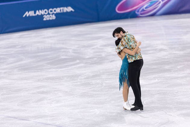Winter Olympics - Figure skating, Eiskunstlauf Team Event Ice Dance-Rhythm Dance - Milan AJ Jennifer Janse Van Rensburg and Benjamin Steffan of Team Germany compete in the figure skating team event ice dance-rhythm dance during the Milano Cortina 2026 Winter Olympic Games, Olympische Spiele, Olympia, OS at Milano Ice Skating Arena in Milan on February 9, 2026. Photo by Alexis Jumeau ABACAPRESS.COM Milan  Copyright: xJumeauxAlexis ABACAx
