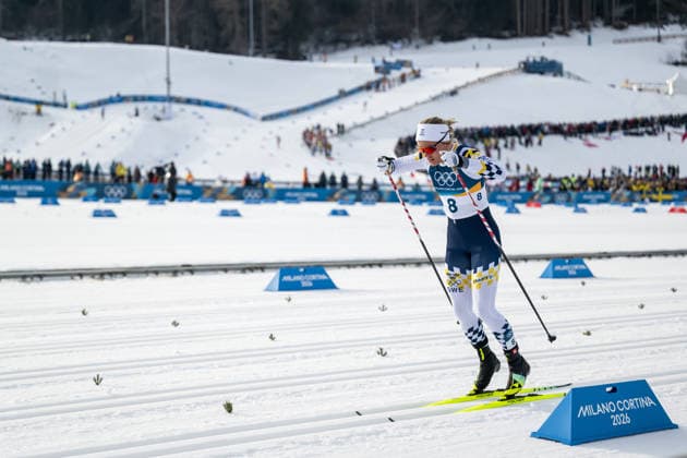 260210 Linn Svahn of Sweden competes in the women s classic technique cross-country skiing sprint prologue during day 4 of the 2026 Winter Olympics on February 10, 2026 in Val di Fiemme. Photo: Joel Marklund BILDBYRAN kod JM MT0969 skidor cross-country skiing langrenn Olympic Games, Olympische Spiele, Olympia, OS olympics winter olympics os ol olympiska spel vinter-os olympiske leker milano cortina 2026 milan cortina 2026 milano cortina 2026 olympic games milano cortina 2026 winter olympic games milano cortina-os milano cortina-ol vinter-ol 4 bbeng sprint sverige  Copyright: JOELxMARKLUND BB260210JM011