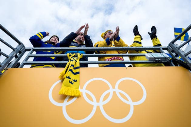 260210 Fans of Sweden at the men s classic technique cross-country skiing sprint prologue during day 4 of the 2026 Winter Olympics on February 10, 2026 in Val di Fiemme. Photo: Joel Marklund BILDBYRAN kod JM MT0970 skidor cross-country skiing langrenn Olympic Games, Olympische Spiele, Olympia, OS olympics winter olympics os ol olympiska spel vinter-os olympiske leker milano cortina 2026 milan cortina 2026 milano cortina 2026 olympic games milano cortina 2026 winter olympic games milano cortina-os milano cortina-ol vinter-ol 4 bbeng sprint publik *** 260210 Fans of Sweden at the men s classic technique cross country skiing sprint prologue during day 4 of the 2026 Winter Olympics on February 10, 2026 in Val di Fiemme Photo Joel Marklund BILDBYRAN kod JM MT0970 skidor cross country skiing langrenn olympic games olympics winter olympics os ol olympiska spel vinter os olympiske leker milano cortina 2026 milan cortina 2026 milano cortina 2026 olympic games milano cortina 2026 winter olympic games milano cortina os milano cortina ol vinter ol 4 bbeng sprint publik  Copyright: JOELxMARKLUND BB260210JM018