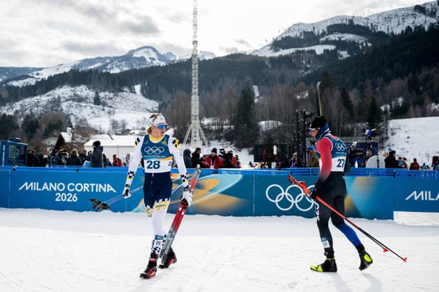 260210 Edvin Anger of Sweden and Ondrej Cerny of Czechia compete in the men s classic technique cross-country skiing sprint prologue during day 4 of the 2026 Winter Olympics on February 10, 2026 in Val di Fiemme. Photo: Joel Marklund BILDBYRAN kod JM MT0970 skidor cross-country skiing langrenn Olympic Games, Olympische Spiele, Olympia, OS olympics winter olympics os ol olympiska spel vinter-os olympiske leker milano cortina 2026 milan cortina 2026 milano cortina 2026 olympic games milano cortina 2026 winter olympic games milano cortina-os milano cortina-ol vinter-ol 4 bbeng sprint sverige tjeckien *** 260210 Edvin Anger of Sweden and Ondrej Cerny of Czechia compete in the men s classic technique cross country skiing sprint prologue during day 4 of the 2026 Winter Olympics on February 10, 2026 in Val di Fiemme Photo Joel Marklund BILDBYRAN kod JM MT0970 skidor cross country skiing langrenn olympic games olympics winter olympics os ol olympiska spel vinter os olympiske leker milano cortina 2026 milan cortina 2026 milano cortina 2026 olympic games milano cortina 2026 winter olympic games milano cortina os milano cortina ol vinter ol 4 bbeng sprint sverige tjeckien  Copyright: JOELxMARKLUND BB260210JM024