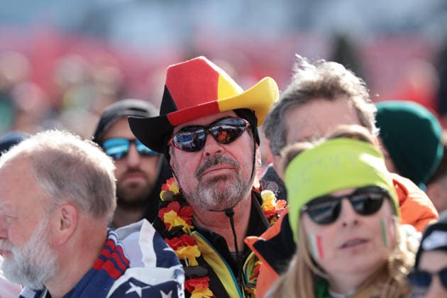 Supporters during the Olympic Winter games, Winterspiele,Spiele, Summer games Milano-Cortina 2026, Alpine Skiing Women s Team Combined Downhill on February 10, 2026 at Tofane Alpine Skiing Centre in Cortina D Ampezzo, Italy  Copyright: xLucianoxMariaxBisi IPAxSportx xipa-agency.netx xx IPA_71211938 IPA_Agency_IPA71211938