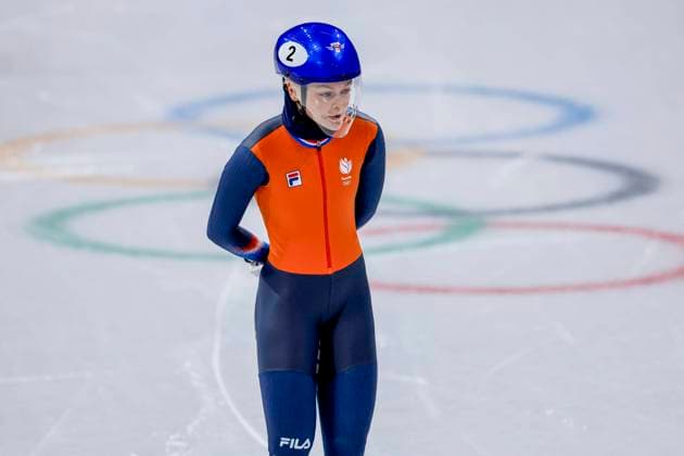 Xandra Velzeboer of the Netherlands looks on before Women s 500m, Milano Cortina 2026 Winter Olympics: Day 4, Short Track Speed skating, Eisschnelllauf - Milano Cortina 2026 Winter Olympics: Day 4, Milano Speed Skating Stadium, February 10, 2026, Milan, Italy.