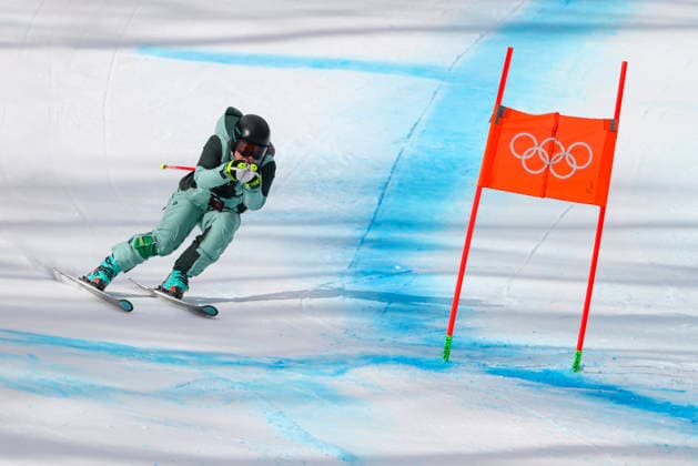 OLYMPICS - Winter Olympic Games, Olympische Spiele, Olympia, OS Milano Cortina 2026 CORTINA D AMPEZZO,ITALY,10.FEB.26 - OLYMPICS, ALPINE SKIING - Winter Olympic Games Milano Cortina 2026, team combined, downhill, women. Image shows camera racer Nicole Schmidhofer (ORF)..  GEPAxpictures xMaticxKlansek