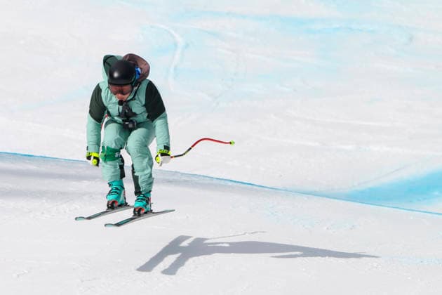 OLYMPICS - Winter Olympic Games, Olympische Spiele, Olympia, OS Milano Cortina 2026 CORTINA D AMPEZZO,ITALY,10.FEB.26 - OLYMPICS, ALPINE SKIING - Winter Olympic Games Milano Cortina 2026, team combined, downhill, women. Image shows camera racer Nicole Schmidhofer (ORF)..  GEPAxpictures xMaticxKlansek