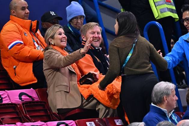 Dutch King Willem-Alexander and Queen Maxima attend the Short Track Speed skating, Eisschnelllauf competition at the Milano Cortina 2026 Olympic Winter games, Winterspiele,Spiele, Summer games on Tuesday 10 February 2026 in Milan, Italy. The XXV Winter Olympics take place from 6 to 22 February 2026 in Italy. JASPERxJACOBS  x162341936x