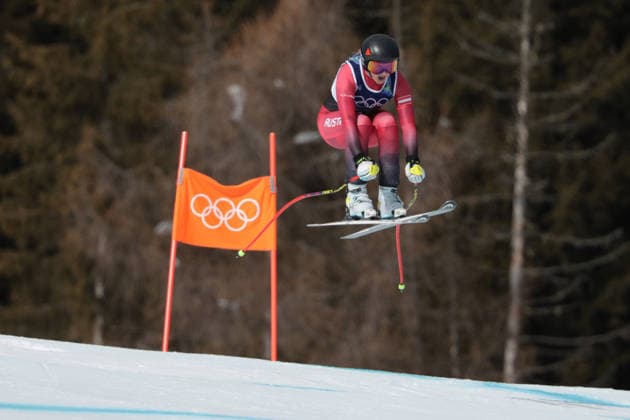 Nina Ortlieb (AUT) during the Olympic Winter games, Winterspiele,Spiele, Summer games Milano-Cortina 2026, Alpine Skiing Women s Team Combined Downhill on February 10, 2026 at Tofane Alpine Skiing Centre in Cortina D Ampezzo, Italy  Copyright: xLucianoxMariaxBisi IPAxSportx xipa-agency.netx xx IPA_71212320 IPA_Agency_IPA71212320