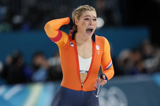MILAN, ITALY - FEBRUARY 09: Jutta Leerdam of the Netherlands celebrates after winning the Speed skating, Eisschnelllauf - Women s 1000m on day three of the Milano Cortina 2026 Winter Olympics at Milano Speed Skating Stadium on February 9, 2026 in Milan, Italy.  Copyright: xChinaxNewsxServicex 111620255751