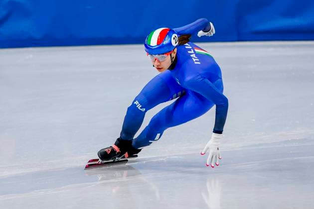 Chiara Betti of Italy Women s 500m, Milano Cortina 2026 Winter Olympics: Day 4, Short Track Speed skating, Eisschnelllauf - Milano Cortina 2026 Winter Olympics: Day 4, Milano Speed Skating Stadium, February 10, 2026, Milan, Italy.