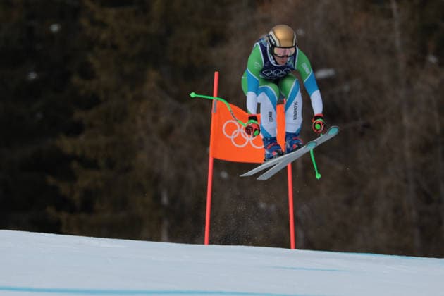 Ilka Stuhec (SLO) during the Olympic Winter games, Winterspiele,Spiele, Summer games Milano-Cortina 2026, Alpine Skiing Women s Team Combined Downhill on February 10, 2026 at Tofane Alpine Skiing Centre in Cortina D Ampezzo, Italy  Copyright: xLucianoxMariaxBisi IPAxSportx xipa-agency.netx xx IPA_71212664 IPA_Agency_IPA71212664