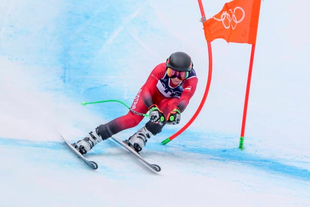 OLYMPICS - Winter Olympic Games, Olympische Spiele, Olympia, OS Milano Cortina 2026 CORTINA D AMPEZZO,ITALY,10.FEB.26 - OLYMPICS, ALPINE SKIING - Winter Olympic Games Milano Cortina 2026, team combined, downhill, women. Image shows Cornelia Huetter (AUT).  GEPAxpictures xMaticxKlansek