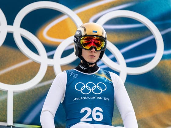 OLYMPICS - Winter Olympic Games, Olympische Spiele, Olympia, OS Milano Cortina 2026 VAL DI FIEMME,ITALY,10.FEB.26 - OLYMPICS, NORDIC SKIING, NORDIC COMBINED, Ski jumping, Skispringen, Ski, nordisch - Winter Olympic Games Milano Cortina 2026, normal hill, training . Image shows Kristjan Ilves (EST).  GEPAxpictures xOliverxLerch