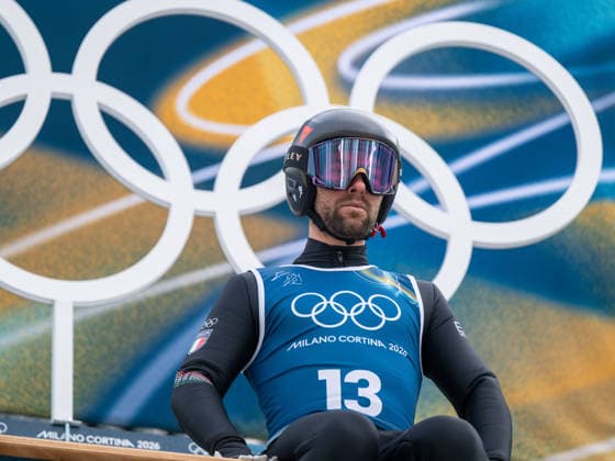 OLYMPICS - Winter Olympic Games, Olympische Spiele, Olympia, OS Milano Cortina 2026 VAL DI FIEMME,ITALY,10.FEB.26 - OLYMPICS, NORDIC SKIING, NORDIC COMBINED, Ski jumping, Skispringen, Ski, nordisch - Winter Olympic Games Milano Cortina 2026, normal hill, training . Image shows Alessandro Pittin (ITA).  GEPAxpictures xOliverxLerch