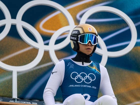OLYMPICS - Winter Olympic Games, Olympische Spiele, Olympia, OS Milano Cortina 2026 VAL DI FIEMME,ITALY,10.FEB.26 - OLYMPICS, NORDIC SKIING, NORDIC COMBINED, Ski jumping, Skispringen, Ski, nordisch - Winter Olympic Games Milano Cortina 2026, normal hill, training . Image shows Sora Yachi (JPN).  GEPAxpictures xOliverxLerch