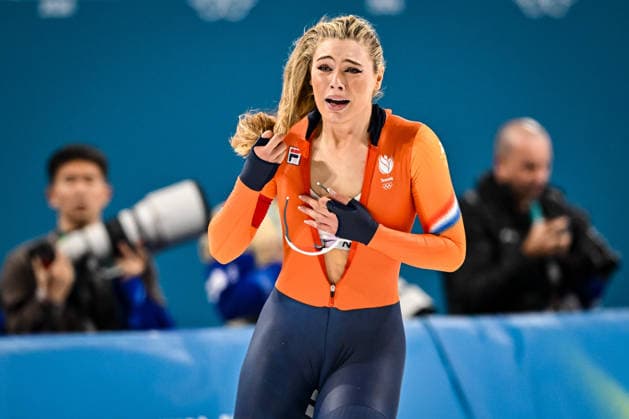 XXV. Winter Olympic Games, Olympische Spiele, Olympia, OS in Milan MILAN, ITALY - FEBRUARY 9: Dutch speed skater Jutta Leerdam celebrates after finishing the women s 1000m Speed skating, Eisschnelllauf event in the first place during the XXV Winter Olympic Games in Milan, Italy, on February 9, 2026. Lukas Kabon Anadolu Milan Italy. Editorial use only. Please get in touch for any other usage.  Copyright: x2026xAnadoluxLukasxKabonx