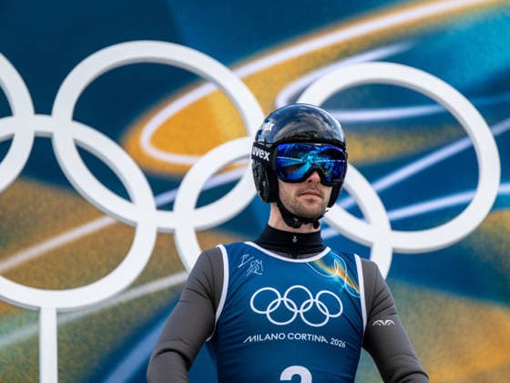 OLYMPICS - Winter Olympic Games, Olympische Spiele, Olympia, OS Milano Cortina 2026 VAL DI FIEMME,ITALY,10.FEB.26 - OLYMPICS, NORDIC SKIING, NORDIC COMBINED, Ski jumping, Skispringen, Ski, nordisch - Winter Olympic Games Milano Cortina 2026, normal hill, training . Image shows Oleksandr Shumbarets (UKR).  GEPAxpictures xOliverxLerch