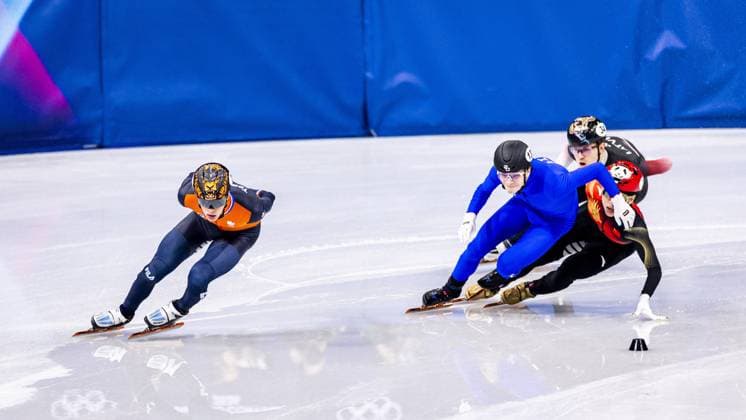 MILAN - Jens van t Wout in action during the qualifying event for the men s 1000 meters at the Milan Ice Skating Area during the Winter Olympics. ROBIN VAN LONKHUIJSEN ANP xVIxANPxSportx xxANPxIVx 550227979 originalFilename: 550227979.jpg