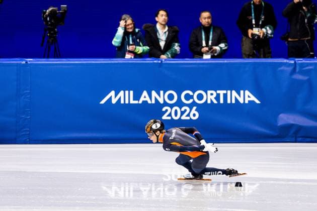 MILAN - Jens van t Wout in action during the qualifying event for the men s 1000 meters at the Milan Ice Skating Area during the Winter Olympics. ROBIN VAN LONKHUIJSEN ANP xVIxANPxSportx xxANPxIVx 550227984 originalFilename: 550227984.jpg