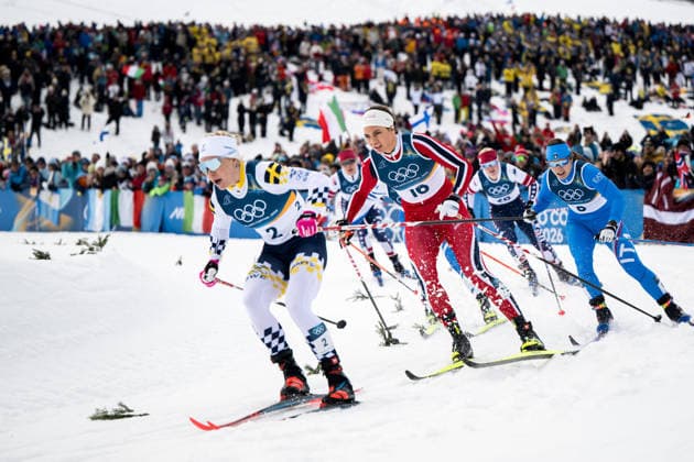 260210 Jonna Sundling of Sweden and Kristine Stavas Skistad of Norway compete in the women s classic technique cross-country skiing sprint quarter final during day 4 of the 2026 Winter Olympics on February 10, 2026 in Val di Fiemme. Photo: Maxim Thore BILDBYRAN kod MT MT0969 skidor cross-country skiing langrenn Olympic Games, Olympische Spiele, Olympia, OS olympics winter olympics os ol olympiska spel vinter-os olympiske leker milano cortina 2026 milan cortina 2026 milano cortina 2026 olympic games milano cortina 2026 winter olympic games milano cortina-os milano cortina-ol vinter-ol 4 bbeng sprint sverige norge *** 260210 Jonna Sundling of Sweden and Kristine Stavas Skistad of Norway compete in the women s classic technique cross country skiing sprint quarter final during day 4 of the 2026 Winter Olympics on February 10, 2026 in Val di Fiemme Photo Maxim Thore BILDBYRAN kod MT MT0969 skidor cross country skiing langrenn olympic games olympics winter olympics os ol olympiska spel vinter os olympiske leker milano cortina 2026 milan cortina 2026 milano cortina 2026 olympic games milano cortina 2026 winter olympic games milano cortina os milano cortina ol vinter ol 4 bbeng sprint sverige norge  Copyright: MAXIMxTHORE BB260210MT105