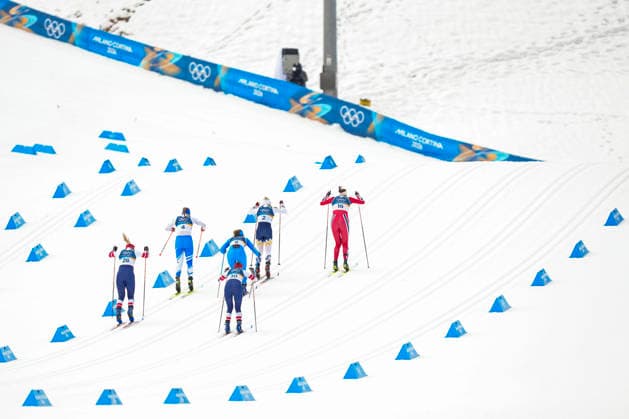 Winter Olympics in Milan Cortina 2026 Val di Fiemme, Italy 20260210. Jonna Sundling from Sweden and Kristine Stavaas Skistad from Norway during the cross-country sprint finals at the Tesero stadium during the Winter Olympics in Milano Cortina 2026. Photo: Lise Aaserud NTB Val di Fiemme Italy EDITORIAL USE ONLY. RESTRICTED USE FOR BETTING COMPANIES Ref:_SPOdlrvKv8b0OI.jpg *** Winter Olympics in Milan Cortina 2026 Val di Fiemme, Italy 20260210 Jonna Sundling from Sweden and Kristine Stavaas Skistad from Norway during the cross country sprint finals at the Tesero stadium during the Winter Olympics in Milano Cortina 2026 Photo Lise Aaserud NTB Val di Fiemme Italy EDITORIAL USE ONLY RESTRICTED USE FOR BETTING COMPANIES  Copyright: xLisexAserudx xNTBx