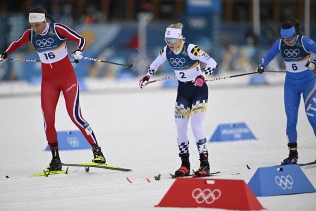 VAL DI FIEMME, ITALY 20260210 Norway s Kristine Stavaas Skistad, Sweden s Jonna Sundling and Finland s Jasmi Joensuu during the women s quarter-final sprint at the Winter Olympics in Val di Fiemme, Italy. *** The image is included in the SPORTS PACKAGE. For others PAYMENT IMAGE *** VAL DI FIEMME ITALY x10430x *** VAL DI FIEMME, ITALY 20260210 Norway s Kristine Stavaas Skistad, Sweden s Jonna Sundling and Finland s Jasmi Joensuu during the women s quarter final sprint at the Winter Olympics in Val di Fiemme, Italy The image is included in the SPORTS PACKAGE For others PAYMENT IMAGE VAL DI FIEMME ITALY x10430x  Copyright: xChristinexOlsson TTx OLYMPICS 2026 SKIING