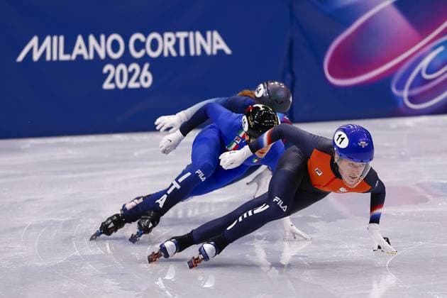 MILAN , 10-02-2026 , Milano Ice Skating Arena , season 2025 2026 , Olympic Winter games, Winterspiele,Spiele, Summer games 2026 - Short Track 10-02, Picture shows 500m ladies heats Michelle Velzeboer Olympic Winter Games 2026 - Short Track 10-02  x201457241x Copyright: