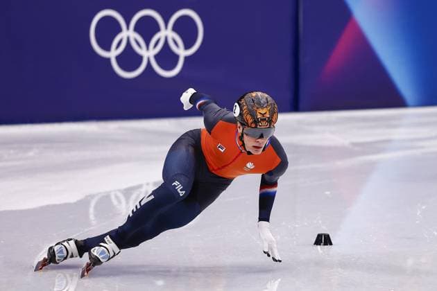 MILAN , 10-02-2026 , Milano Ice Skating Arena , season 2025 2026 , Olympic Winter games, Winterspiele,Spiele, Summer games 2026 - Short Track 10-02, Picture shows 1000m men heats Jens van t Wout Olympic Winter Games 2026 - Short Track 10-02  x201457262x Copyright: