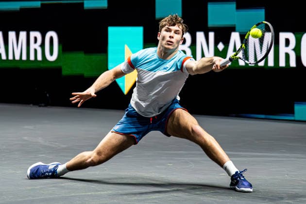 2026-02-10 ABN AMRO Open - Day Two ROTTERDAM, NETHERLANDS - FEBRUARY 10: Mees Rottgering competing during Day Two of the ABN AMRO Open at Rotterdam Ahoy on February 10, 2026 in Rotterdam, Netherlands. (Photo by Gabriel Calvino Alonso BSR Agency) Rotterdam Netherlands Content not available for redistribution in The Netherlands directly or indirectly through any third parties. Copyright: xBSRxAgencyx