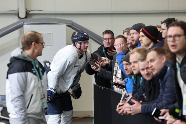 February 10, 2026, Milan, Lombardy, Italy: ARMIA Joel of Team Finland during menÃ¢â‚¬â ¢s Ice hockey, Eishockey practice during the Milano Cortina 2026 Olympic Winter games, Winterspiele,Spiele, Summer games at Milano Santagiulia Ice Hockey Arena. Olympics 2026: Milano Cortina: Ice Hockey  - ZUMAm117 20260210_oly_m117_018 Copyright: xDavidxMcIntyrex