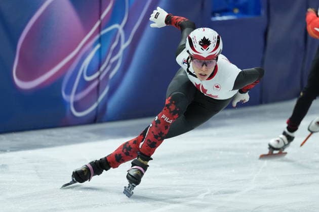 February 10, 2026, Milan, ITALY: Canada s Florence Brunelle competes in the women s 500 meter short track Speed skating, Eisschnelllauf at the 2026 Winter Olympics, in Milan, Italy, Tuesday, Feb. 10, 2026. Canada News - February 10, 2026  - ZUMAc35_ 20260210_zaf_c35_005 Copyright: xDarrylxDyckx