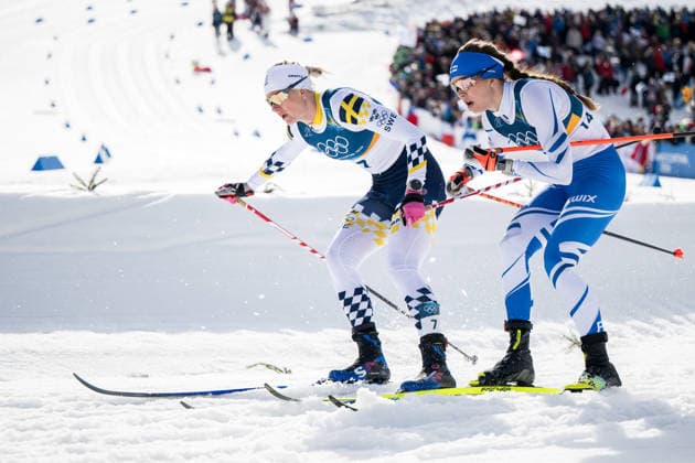 260210 Maja Dahlqvist of Sweden and Jasmin Kahara of Finland competes in the women s classic technique cross-country skiing sprint quarter final during day 4 of the 2026 Winter Olympics on February 10, 2026 in Val di Fiemme. Photo: Maxim Thore BILDBYRAN kod MT MT0969 skidor cross-country skiing langrenn Olympic Games, Olympische Spiele, Olympia, OS olympics winter olympics os ol olympiska spel vinter-os olympiske leker milano cortina 2026 milan cortina 2026 milano cortina 2026 olympic games milano cortina 2026 winter olympic games milano cortina-os milano cortina-ol vinter-ol 4 bbeng sprint sverige *** 260210 Maja Dahlqvist of Sweden and Jasmin Kahara of Finland competes in the women s classic technique cross country skiing sprint quarter final during day 4 of the 2026 Winter Olympics on February 10, 2026 in Val di Fiemme Photo Maxim Thore BILDBYRAN kod MT MT0969 skidor cross country skiing langrenn olympic games olympics winter olympics os ol olympiska spel vinter os olympiske leker milano cortina 2026 milan cortina 2026 milano cortina 2026 olympic games milano cortina 2026 winter olympic games milano cortina os milano cortina ol vinter ol 4 bbeng sprint sverige  Copyright: MAXIMxTHORE BB260210MT112