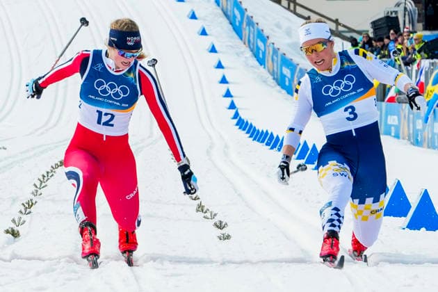 Winter Olympics in Milan Cortina 2026 Val di Fiemme, Italy 20260210. Milla Grosberghaugen Andreassen from Norway and Johanna Hagström from Sweden during the cross-country sprint finals at the Tesero stadium during the Winter Olympics in Milano Cortina 2026. Photo: Lise Aaserud NTB Val di Fiemme Italy EDITORIAL USE ONLY. RESTRICTED USE FOR BETTING COMPANIES Ref:_SPOBAPsQynHHKM.jpg *** Winter Olympics in Milan Cortina 2026 Val di Fiemme, Italy 20260210 Milla Grosberghaugen Andreassen from Norway and Johanna Hagström from Sweden during the cross country sprint finals at the Tesero stadium during the Winter Olympics in Milano Cortina 2026 Photo Lise Aaserud NTB Val di Fiemme Italy EDITORIAL USE ONLY RESTRICTED USE FOR BETTING COMPANIES  Copyright: xLisexAserudx xNTBx