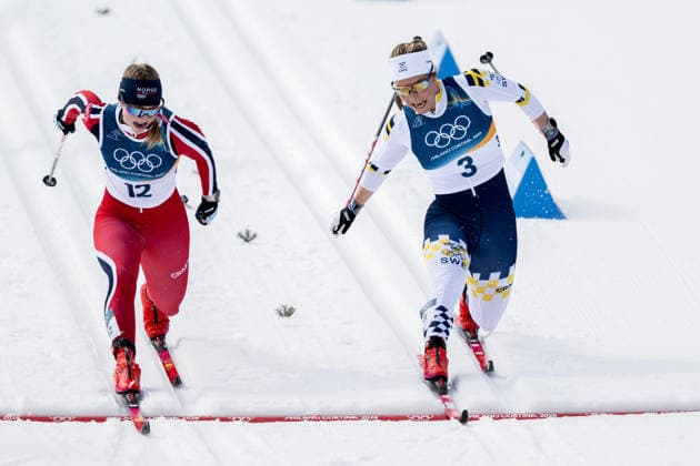 260210 Milla Grosberghaugen Andreassen of Norway and Johanna Hagström of Sweden compete in the women s classic technique cross-country skiing sprint quarter final during day 4 of the 2026 Winter Olympics on February 10, 2026 in Val di Fiemme. Photo: Joel Marklund BILDBYRAN kod JM MT0969 skidor cross-country skiing langrenn Olympic Games, Olympische Spiele, Olympia, OS olympics winter olympics os ol olympiska spel vinter-os olympiske leker milano cortina 2026 milan cortina 2026 milano cortina 2026 olympic games milano cortina 2026 winter olympic games milano cortina-os milano cortina-ol vinter-ol 4 bbeng sprint sverige *** 260210 Milla Grosberghaugen Andreassen of Norway and Johanna Hagström of Sweden compete in the women s classic technique cross country skiing sprint quarter final during day 4 of the 2026 Winter Olympics on February 10, 2026 in Val di Fiemme Photo Joel Marklund BILDBYRAN kod JM MT0969 skidor cross country skiing langrenn olympic games olympics winter olympics os ol olympiska spel vinter os olympiske leker milano cortina 2026 milan cortina 2026 milano cortina 2026 olympic games milano cortina 2026 winter olympic games milano cortina os milano cortina ol vinter ol 4 bbeng sprint sverige  Copyright: JOELxMARKLUND BB260210JM053