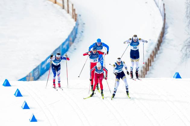 Winter Olympics in Milan Cortina 2026 Val di Fiemme, Italy 20260210. Jules Chappaz from France, Erik Valnes from Norway, Johannes Hoesflot Klaebo from Norway Johan Häggström from Sweden and Edvin Anger from Sweden during the cross-country sprint finals at Tesero stadium during the Winter Olympics in Milano Cortina 2026. Photo: Lise Aserud NTB Val di Fiemme Italy EDITORIAL USE ONLY. RESTRICTED USE FOR BETTING COMPANIES Ref:_SPOTqomL1ReNaw.jpg *** Winter Olympics in Milan Cortina 2026 Val di Fiemme, Italy 20260210 Jules Chappaz from France, Erik Valnes from Norway, Johannes Hoesflot Klaebo from Norway Johan Häggström from Sweden and Edvin Anger from Sweden during the cross country sprint finals at Tesero stadium during the Winter Olympics in Milano Cortina 2026 Photo Lise Aserud NTB Val di Fiemme Italy EDITORIAL USE ONLY RESTRICTED USE FOR BETTING COMPANIES  Copyright: xLisexAserudx xNTBx
