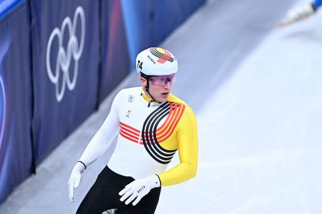 Belgian shorttrack skater Ward Petre pictured after the quarterfinals of the Mixed Team Relay of the Short Track Speed skating, Eisschnelllauf competition at the Milano Cortina 2026 Olympic Winter games, Winterspiele,Spiele, Summer games on Tuesday 10 February 2026 in Milan, Italy. The XXV Winter Olympics take place from 6 to 22 February 2026 in Italy. JASPERxJACOBS  x162365685x