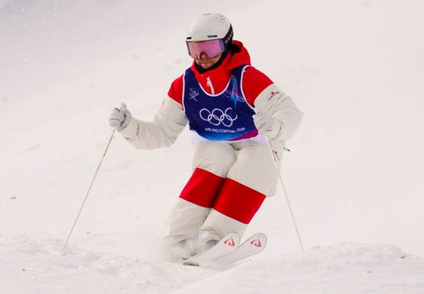 February 10, 2026, Livigno, Italy: Canada s Mikael Kingsbury, from Deux-Montagnes, Que., competes in the men s moguls qualification at the Milano Cortina 2026 Winter Olympic Games, Olympische Spiele, Olympia, OS in Livigno, Italy on Tuesday, Feb. 10, 2026. Canada News - February 10, 2026  - ZUMAc35_ 20260210_zaf_c35_026 Copyright: xSeanxKilpatrickx