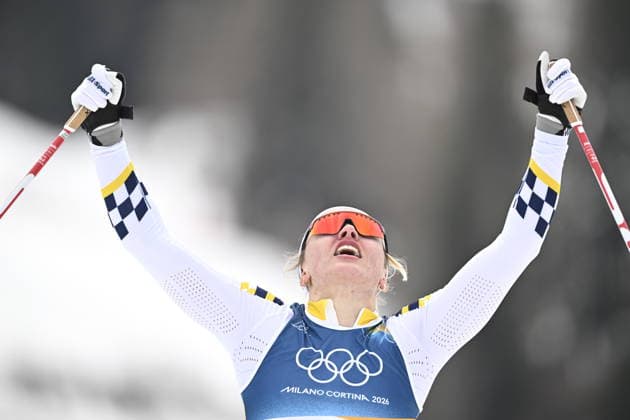 VAL DI FIEMME, ITALY 20260210 Sweden s Linn Svahn wins the women s sprint final during the Winter Olympics in Val di Fiemme, Italy. *** The image is included in the SPORTS PACKAGE. For others PAYMENT IMAGE *** VAL DI FIEMME ITALY x10430x *** VAL DI FIEMME, ITALY 20260210 Sweden s Linn Svahn wins the women s sprint final during the Winter Olympics in Val di Fiemme, Italy The image is included in the SPORTS PACKAGE For others PAYMENT IMAGE VAL DI FIEMME ITALY x10430x  Copyright: xChristinexOlsson TTx 2026 OLYMPICS SKIING SPRINT
